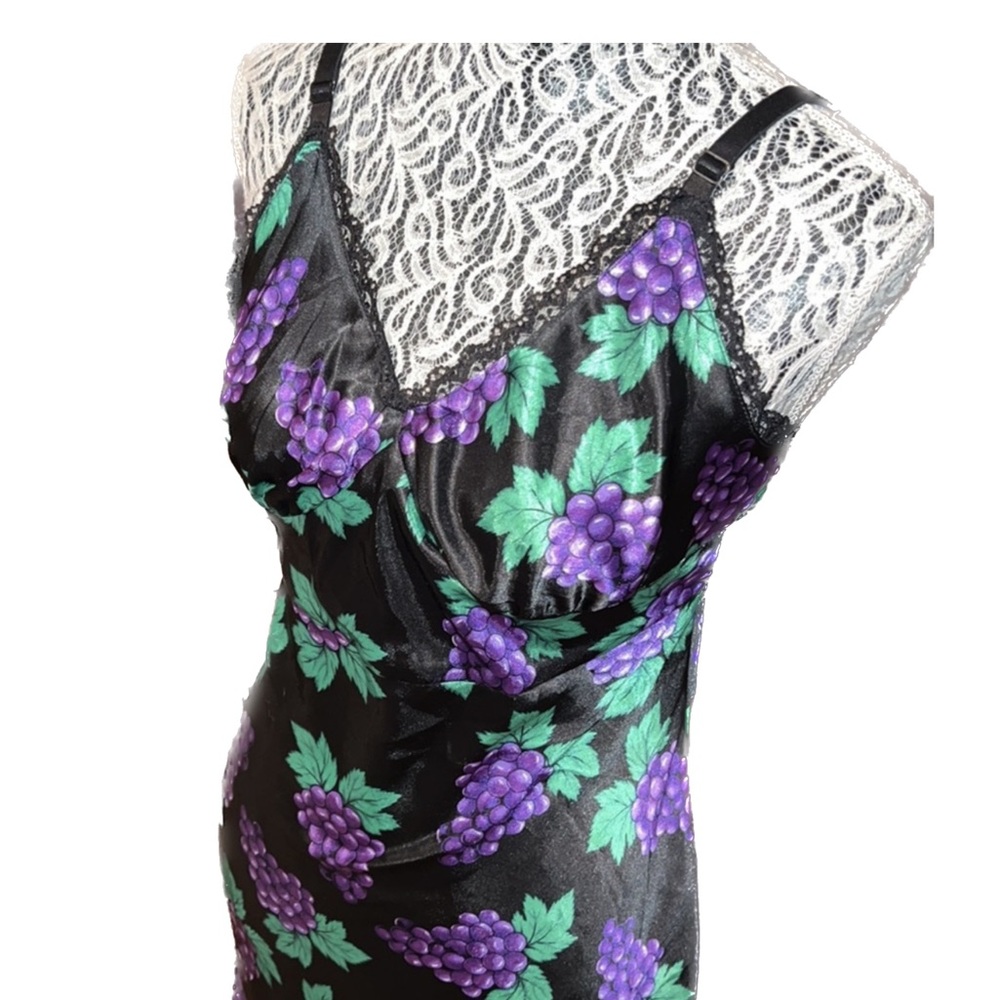 Vintage 90βs Joe Boxer Grape π Satin Slip Dress - Picture 1 of 12